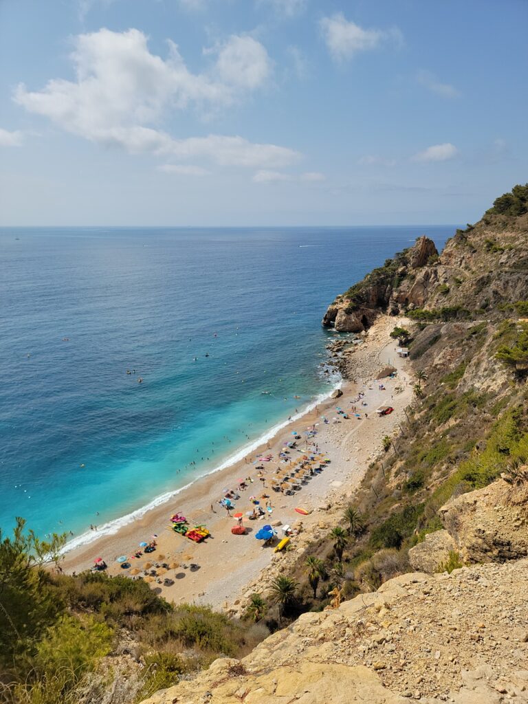aerial view of Cala del Moraig, Spain